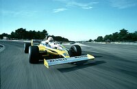 Renault Formula One car with Ren Arnoux at Paul Ricard.