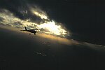 Photography of Cessna light aircraft in storm