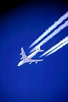 Photography of Boeing 747 air to air high altitude
