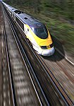 Photography of Eurostar train at speed