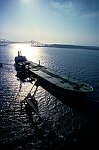 Photography of oil tanker at Firth of Forth