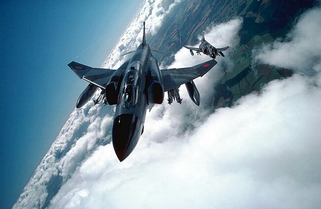 RAF Phantom's above the clouds