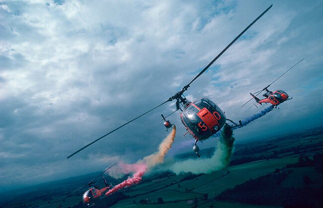 Sharks helicopter display team.