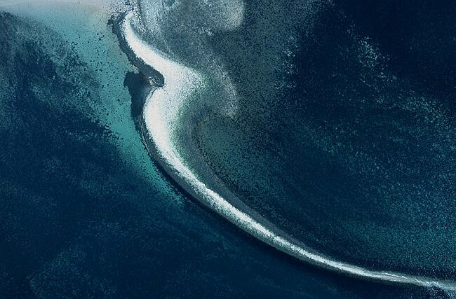 Sand bar off the coast of Northern Ireland.