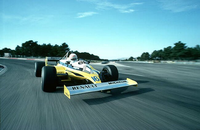 Renault Formula One car with Ren� Arnoux.