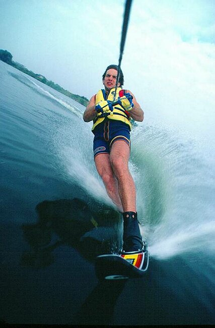 Mike Hazelwood waterski champion.
