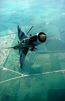 English Electric lightning from RAF Binbrook in the steep climb.