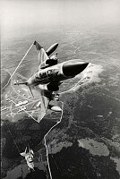 RAF F4 Phantoms flying over Fylingdales.