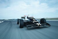 Lotus JPS. Formula One car at Paul Ricard with Elio de Angelis.